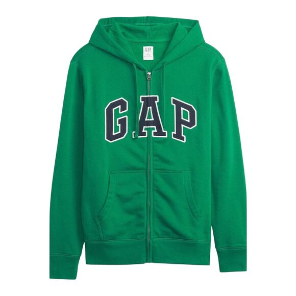 Gap Men's Heritage Logo Full Zip Hoodie Sweater Green Size XS - Picture 1 of 6